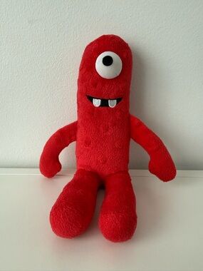 Yo Gabba Gabba Muno Red Monster 9" Plush Stuffed Animal Toy Jazwares Nick Jr